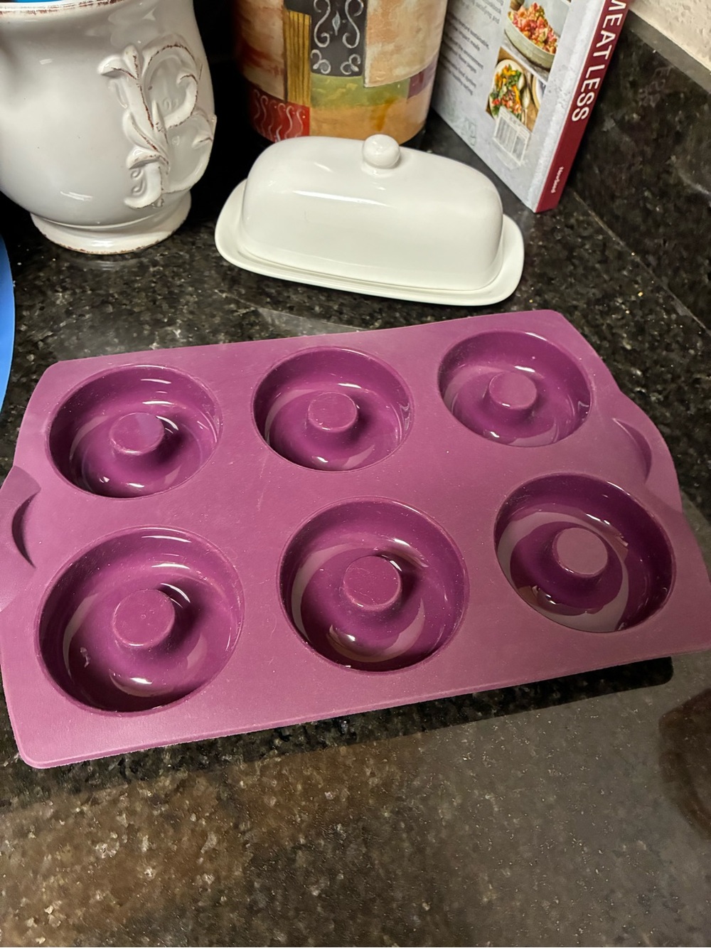 Tupperware Purple Silicone Donut Mold Tray for Home Baking